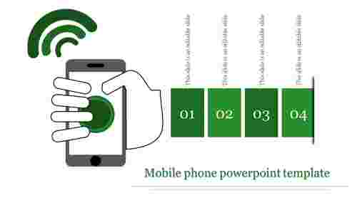 mobile phone powerpoint template-mobile phone powerpoint template-4-Green